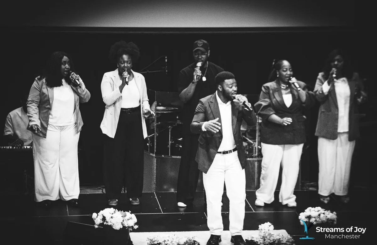 Worship team ministering